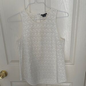 Theory White Sleeveless Tank Top Blouse